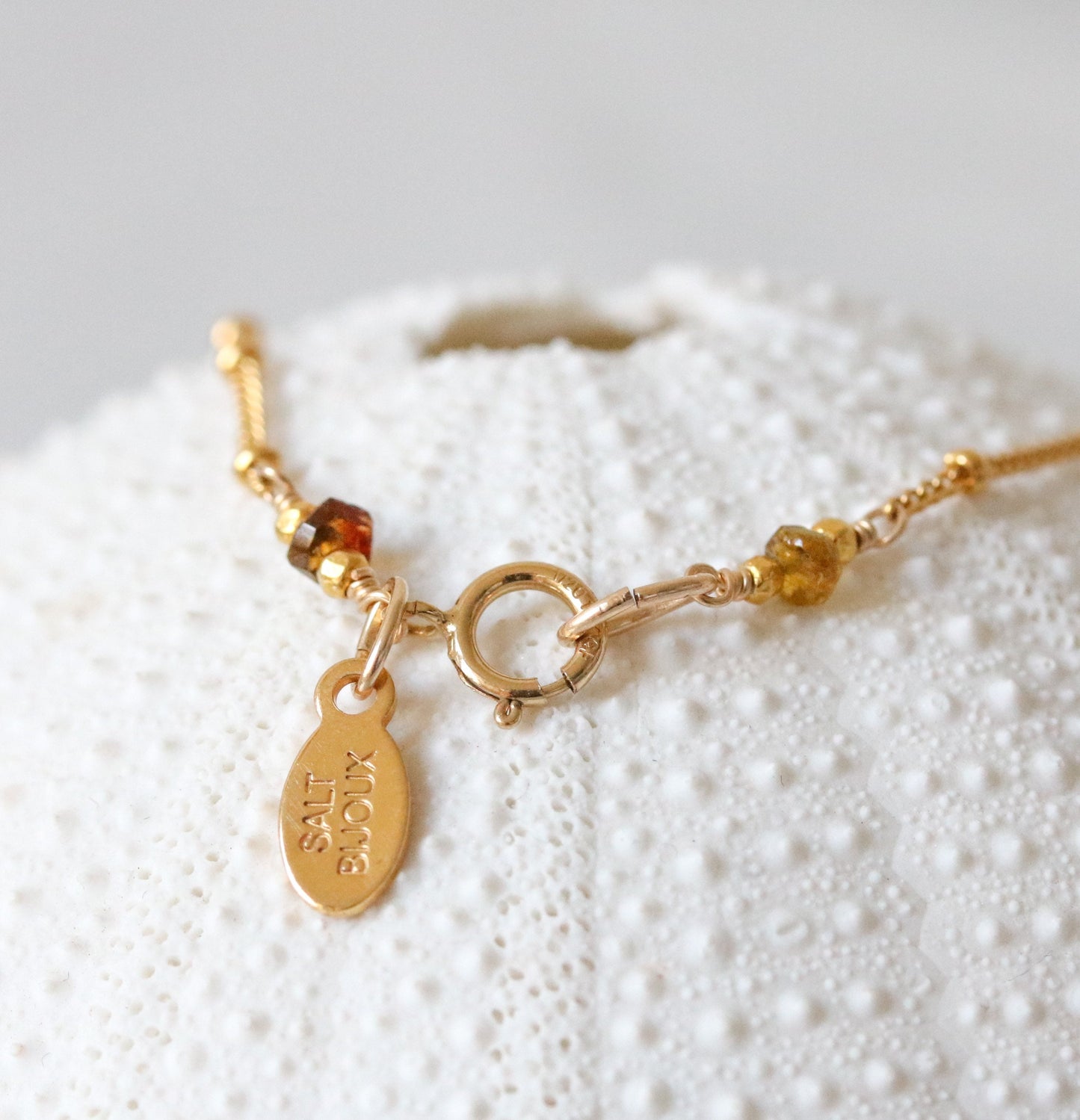 Handmade Faceted Tourmaline Teardrop Necklace: 14k Gold Filled Chain