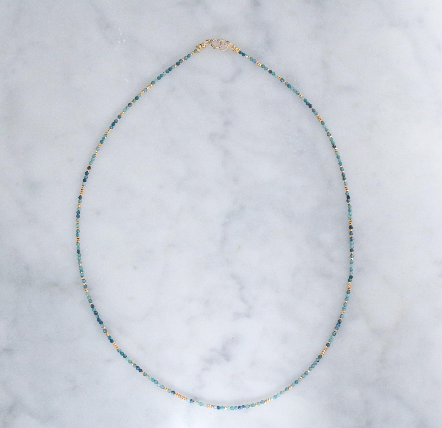 Blue Tourmaline Wrap Bracelet: Karen Hill Tribe Gold Vermeil, Handmade