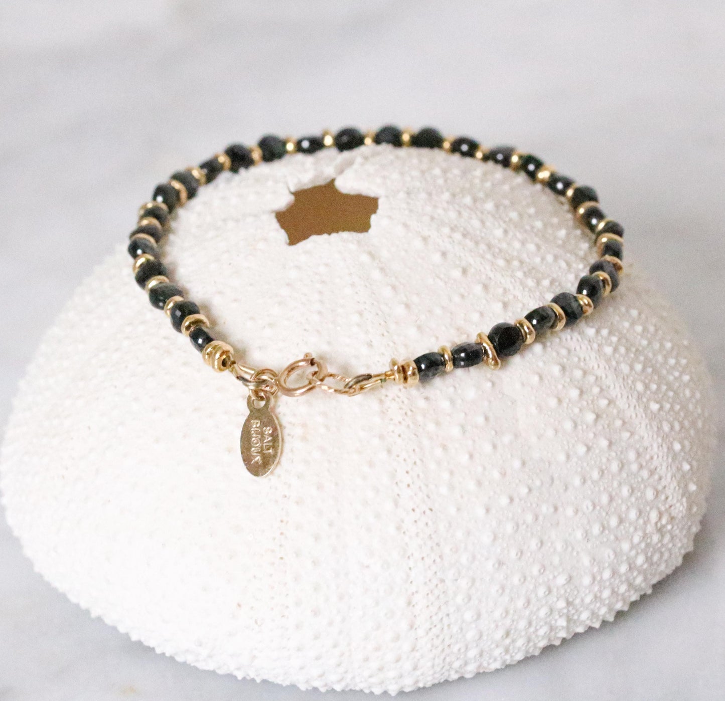 Black Spinel Bracelet: Karen Hill Tribe Gold Vermeil, Gold Fill