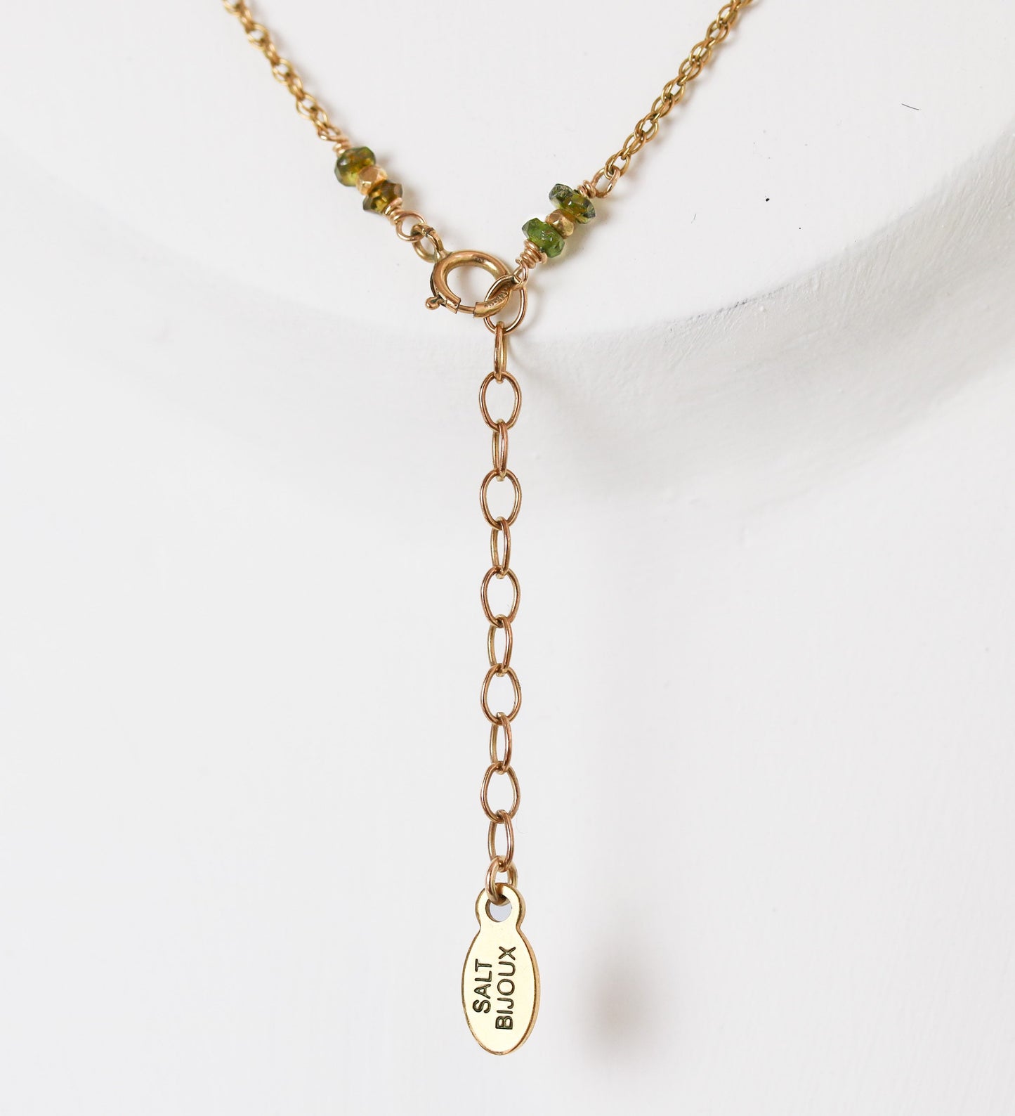 Faceted Moonstone Gold Charm Necklace: June Birthstone