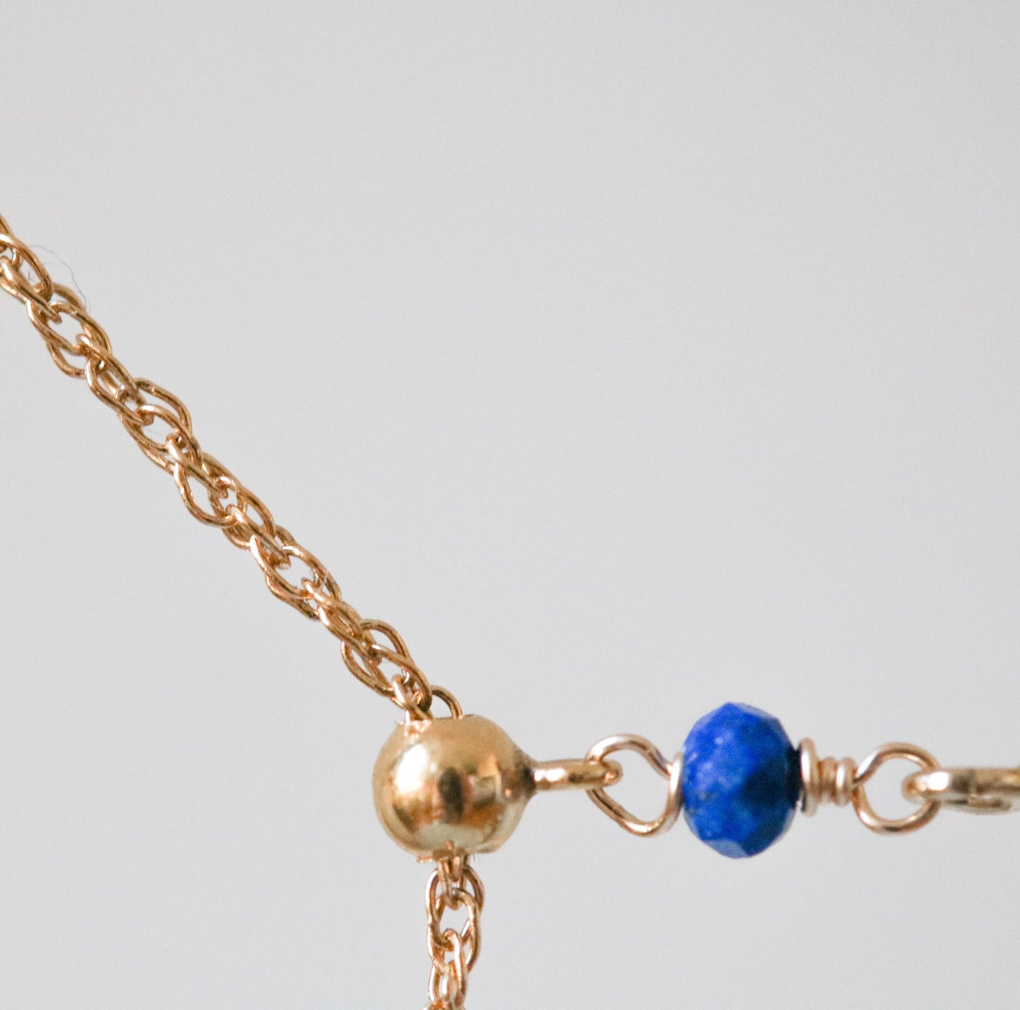 Handmade Faceted Lapis Lazuli 14k Gold Filled Necklace