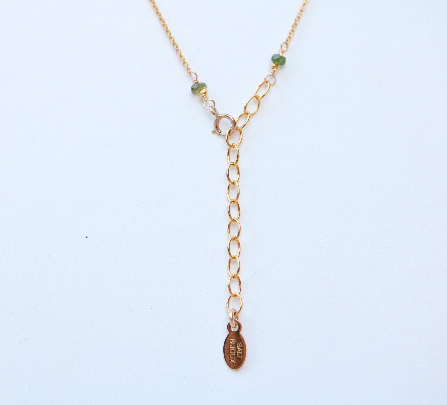 Ombré Tourmaline Necklace: Gold Karen Hill Tribe Gemstone, October Birthstone