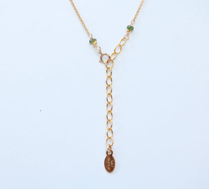 Ombré Tourmaline Necklace: Gold Karen Hill Tribe Gemstone, October Birthstone