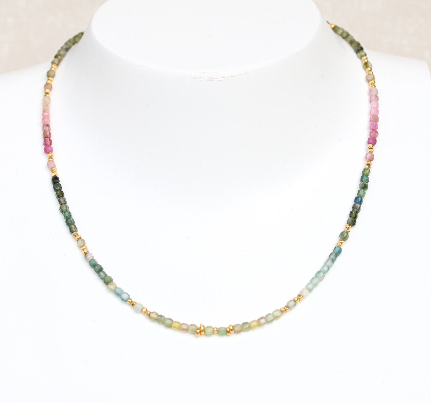 Tourmaline Choker: Karen Hill Tribe Gold Vermeil Mini Cube Necklace