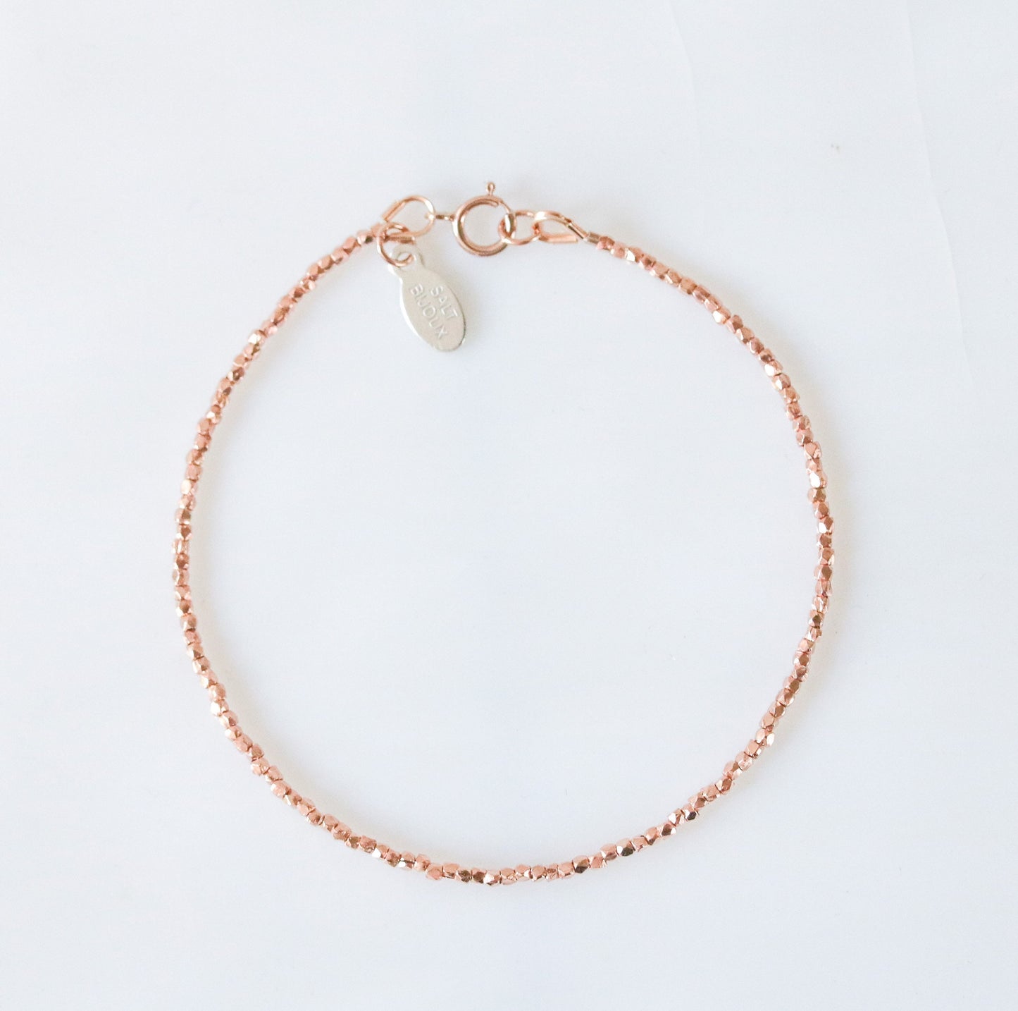Rose Gold Vermeil Nugget Bead Bracelet: Karen Hill Tribe Stacking Jewelry