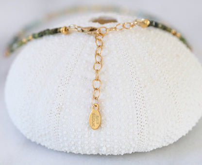 Tourmaline Choker: Karen Hill Tribe Gold Vermeil Mini Cube Necklace