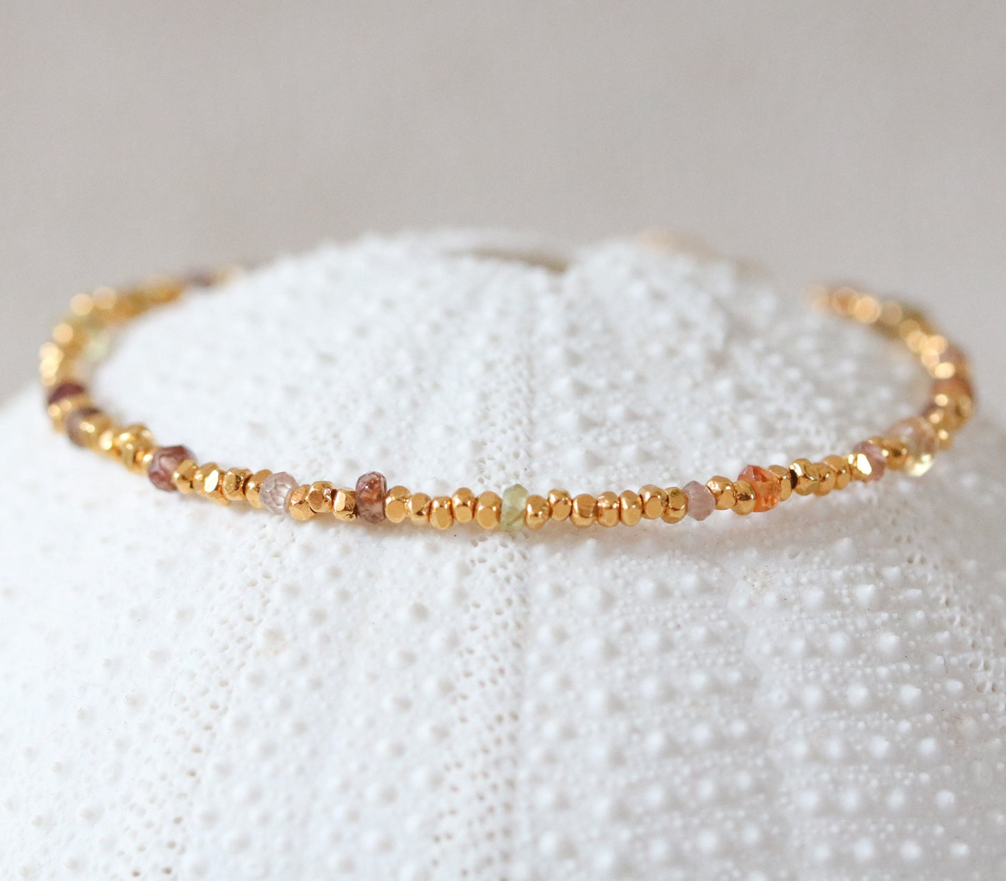 Karen Hill Tribe Gold Vermeil Bracelet: Sapphire Nugget Stacking Bracelet