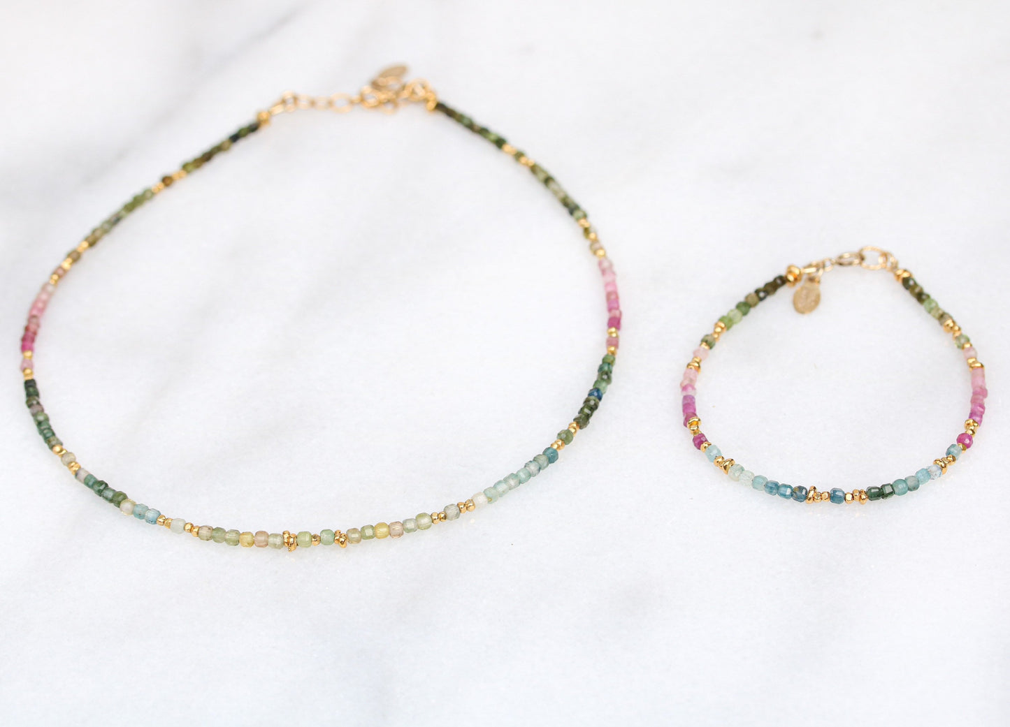 Tourmaline Choker: Karen Hill Tribe Gold Vermeil Mini Cube Necklace