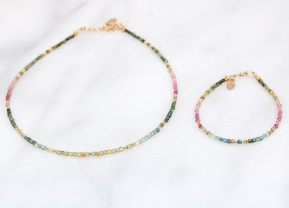 Tourmaline Choker: Karen Hill Tribe Gold Vermeil Mini Cube Necklace