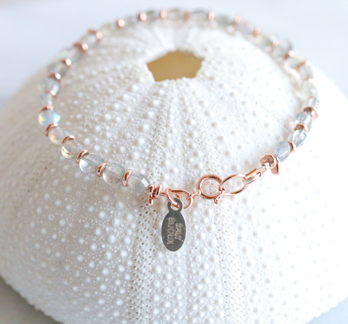 Labradorite Bracelet: Karen Hill Tribe Rose Gold Vermeil, Handmade