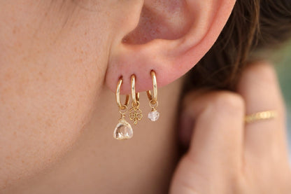 Citrine Huggie Hoop Earrings